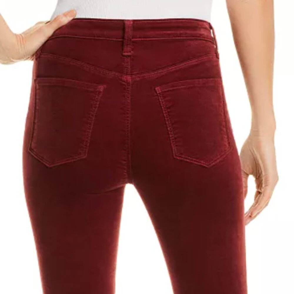 J Brand Maria Velvet Skinny Jeans in Oxblood sz 25 - Picture 7 of 7